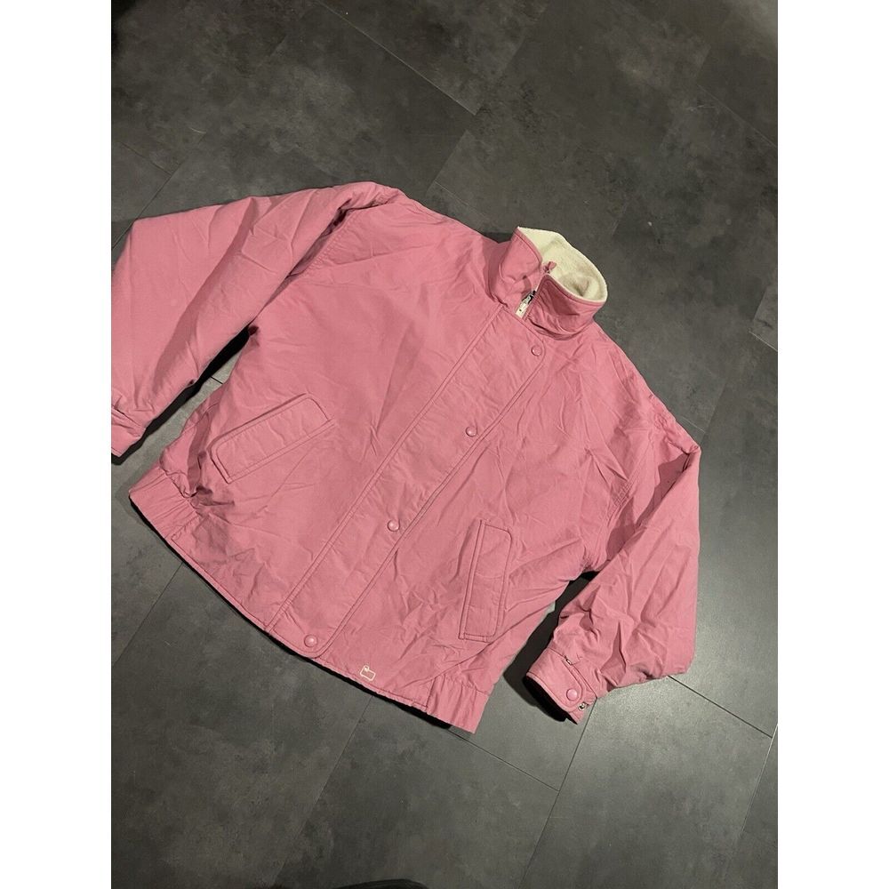 Vintage Woolrich Jacket Womens Size L Pink Quilted Puffer Coat Zip Snap -200
